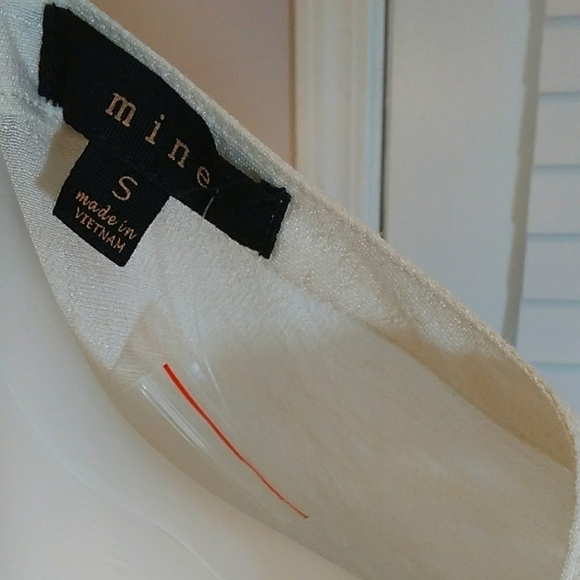 Mine Anthropologie Cream Cotton Blend Rayon Lace 3/4 Sleeves Blouse Size S - Picture 5 of 13